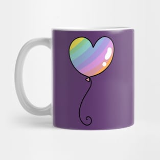 Rainbow Pastel Heart Balloon Mug